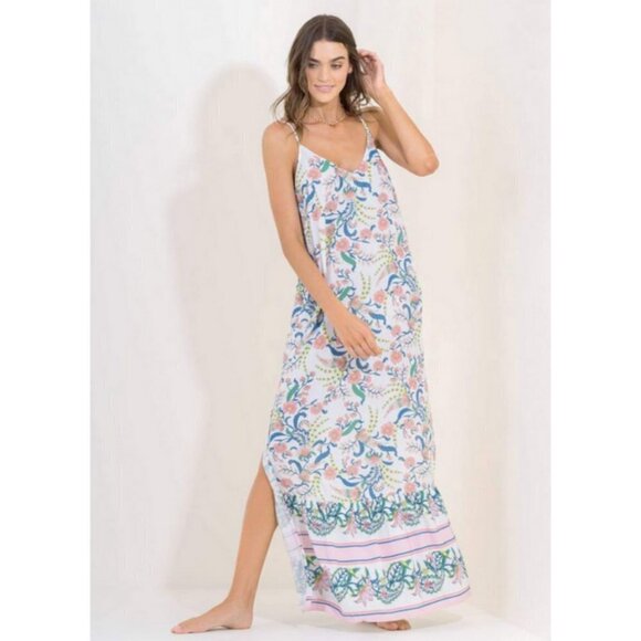 💕MAAJI💕 Debbie Cover-Up Maxi Dress ~ Chinoiserie Print Medium NWT - Picture 6 of 16